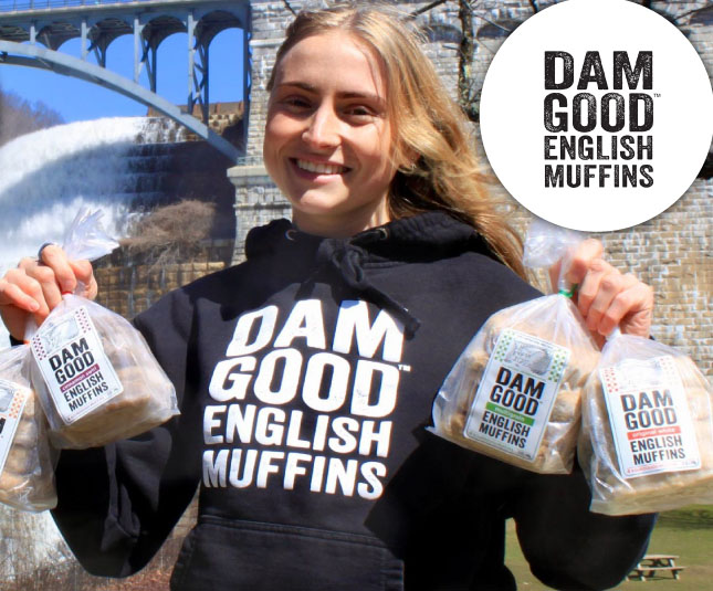 Olivia Weale of Front Burner Publishing Inc. DBA Dam Good English Muffins