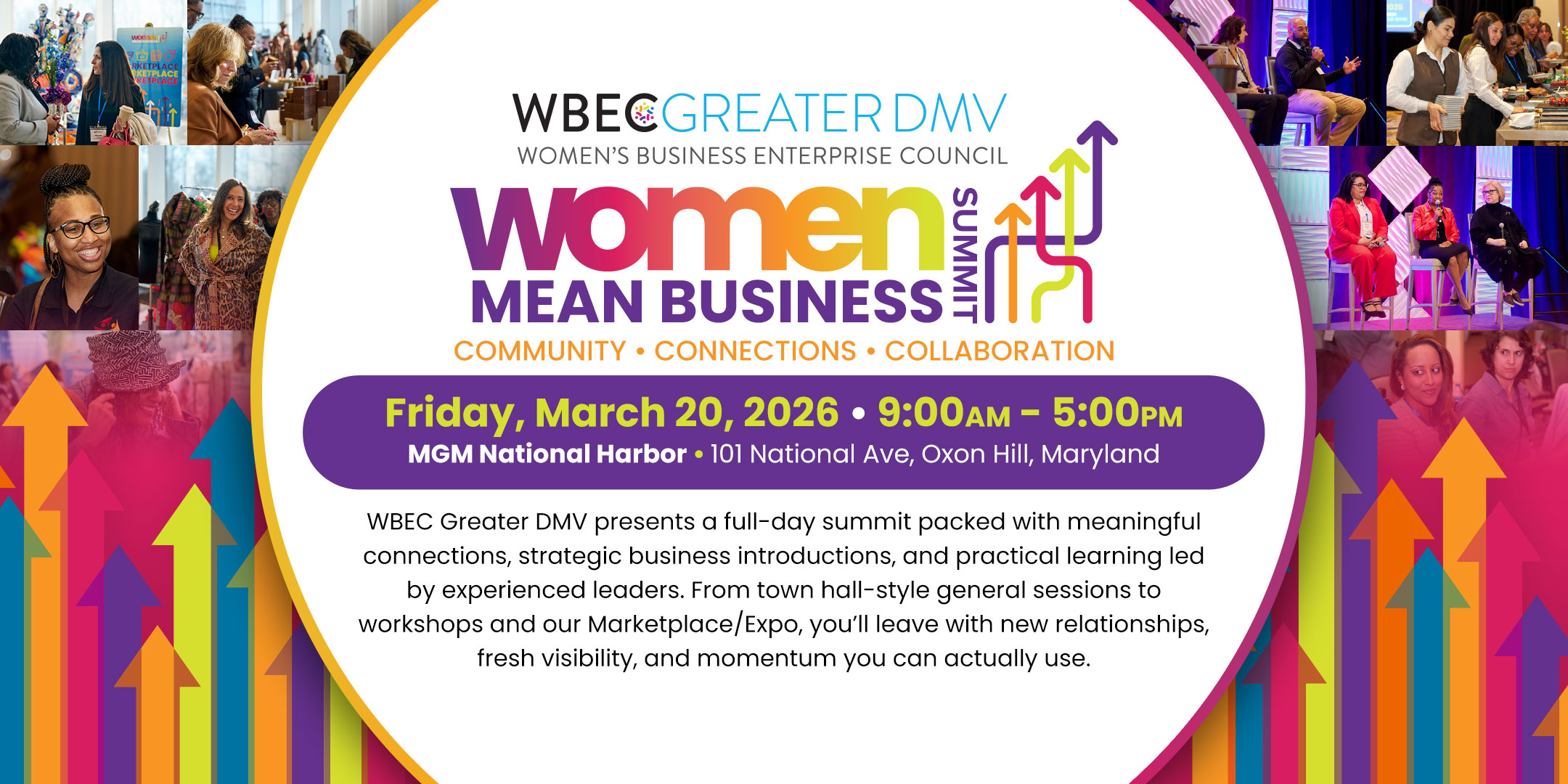 WBEC Greater DMV Women Mean Business Summit banner: Friday, March 20, 2026