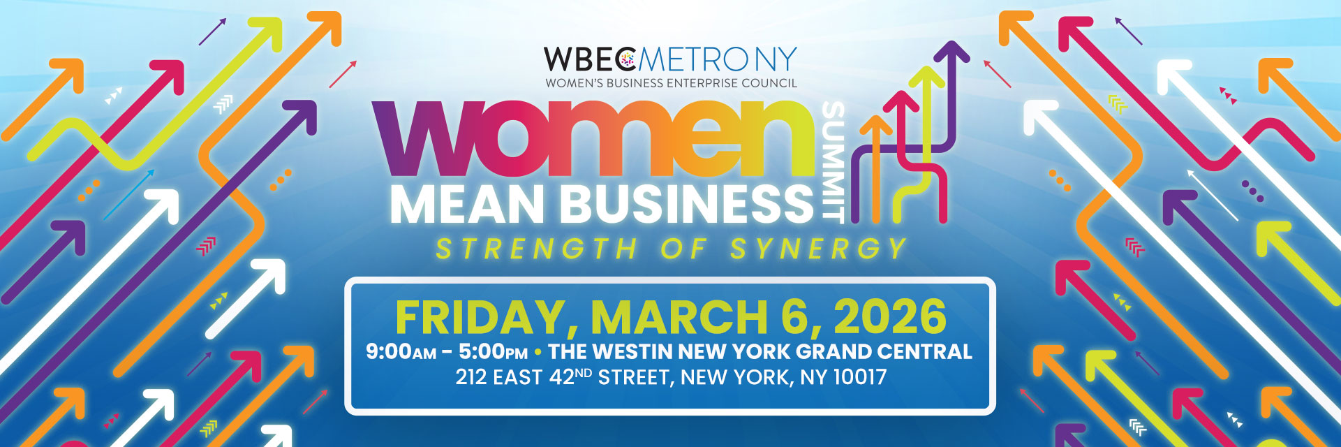 WBEC Women Mean Business Summit banner: Friday, March 6, 2026